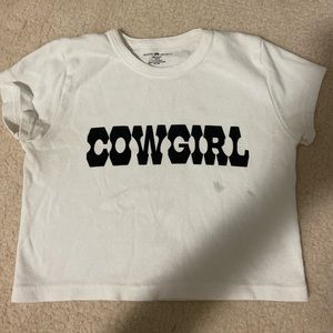 Brandy Melville cow girl tee